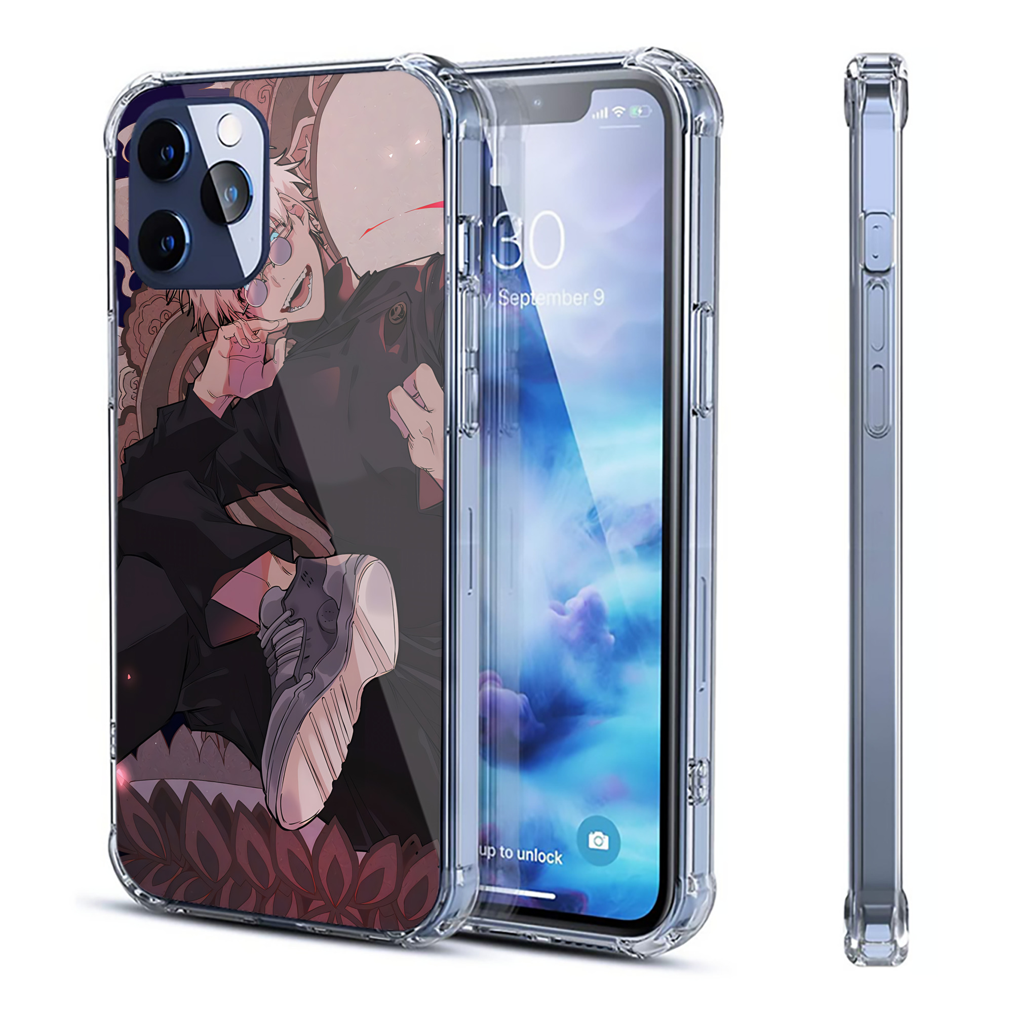 （画像用） 呪術廻戦 Jujutsu Kaisen 【iPhone 12シリーズ対応】透明スマホケース（クリアソフトケース）